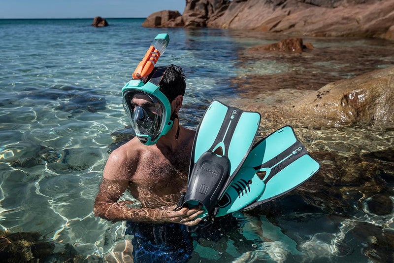OCEANREEF - Aria QR+ Full Face Snorkeling Mask & Duo II Travel Fins - Image 5